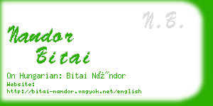 nandor bitai business card